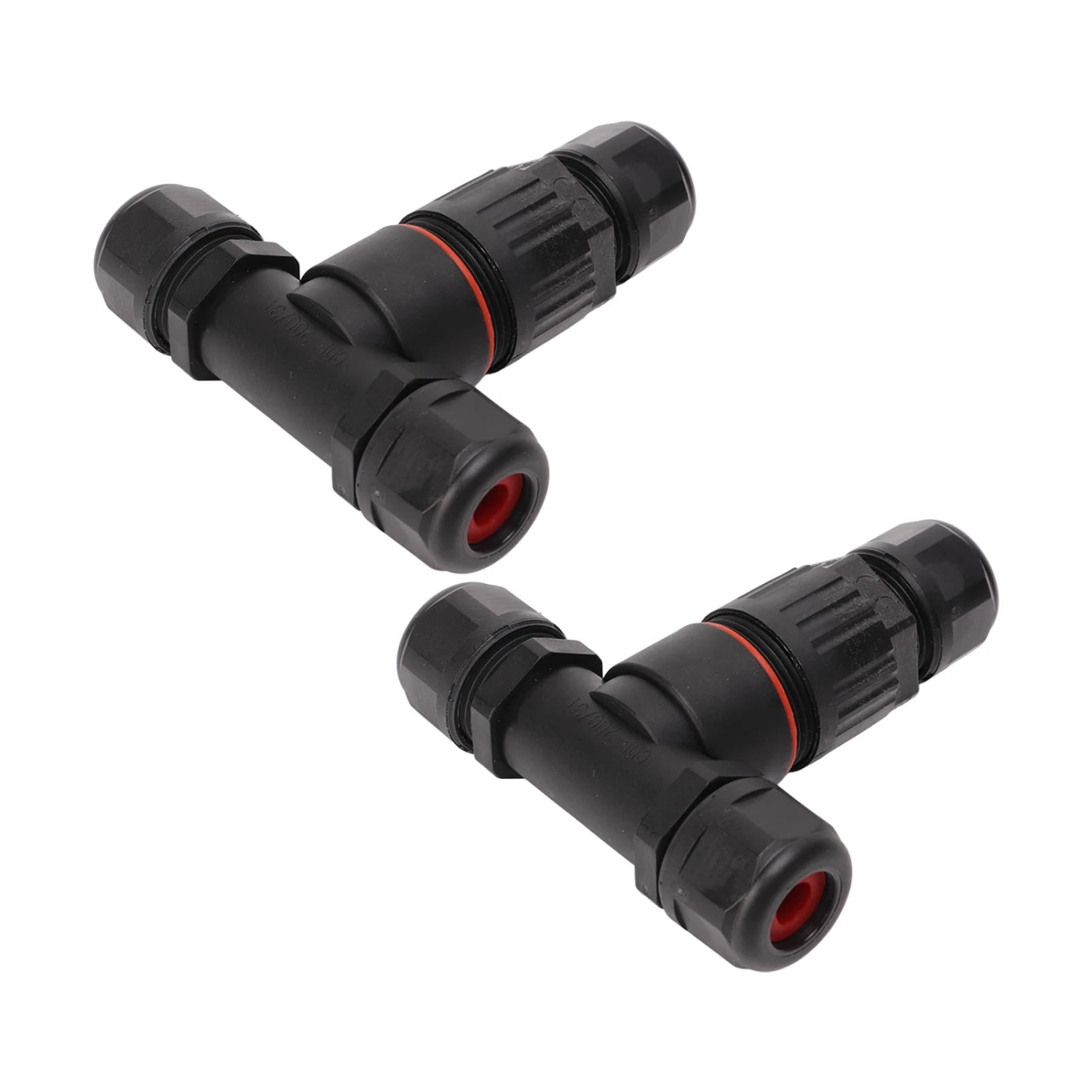 2Pcs T Type Waterproof Connector 5 Pin IP68 Waterproof Outdoor Street Lamp Wire Connector 450V 32A