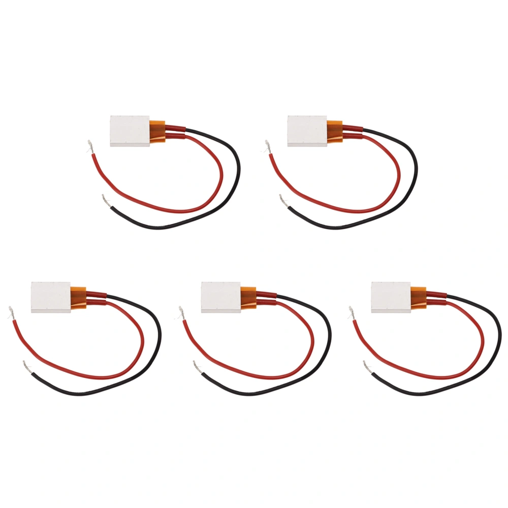 PTC Heater Plate Constant Temperature Aluminum Shell 220℃ Thermostat Heating Element with Red Black Wire 5pcs 36V