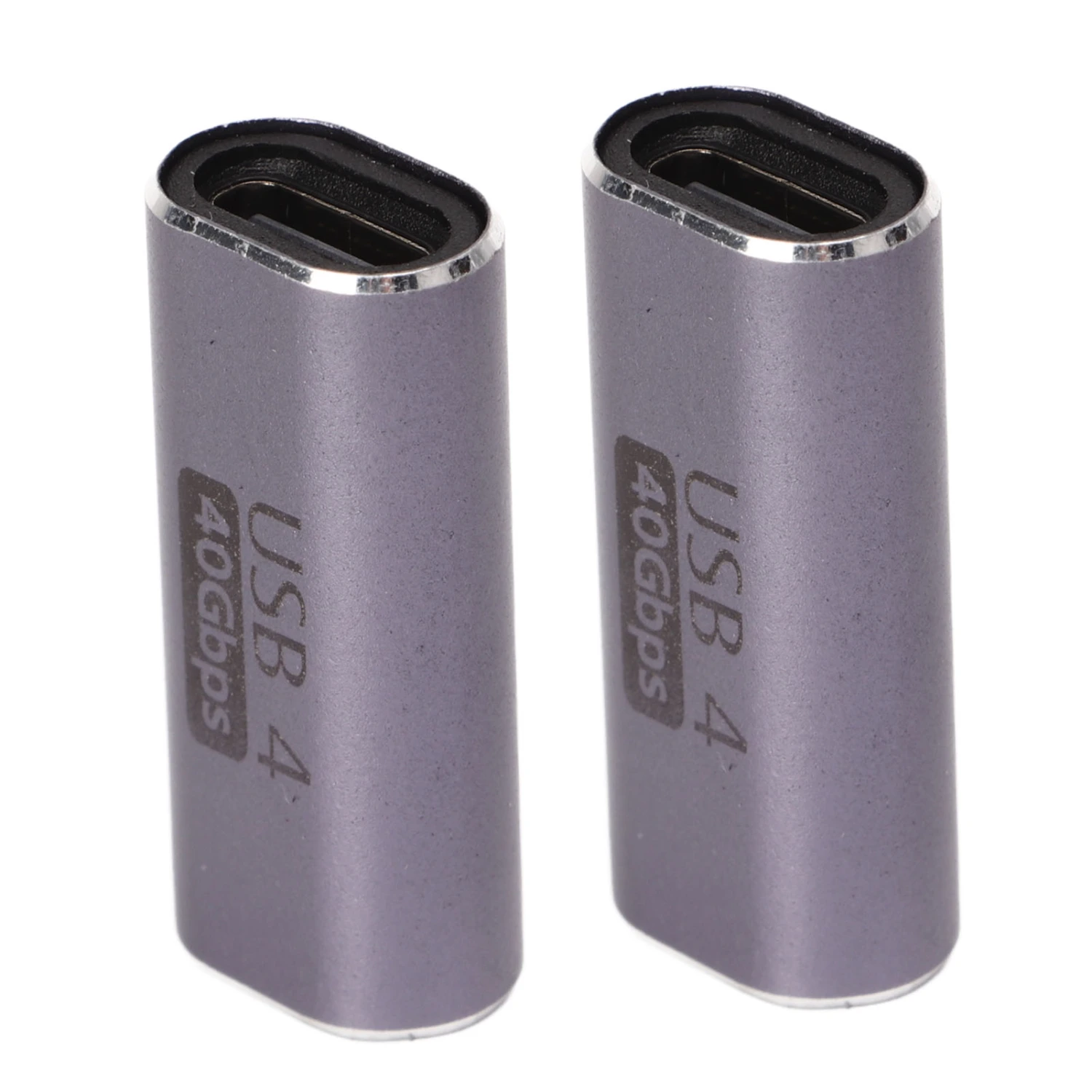 Type C to Type C Adapter Female to Female 40Gbps Data Transfer 100W Fast Charging USB C Straight Connector 2pcs