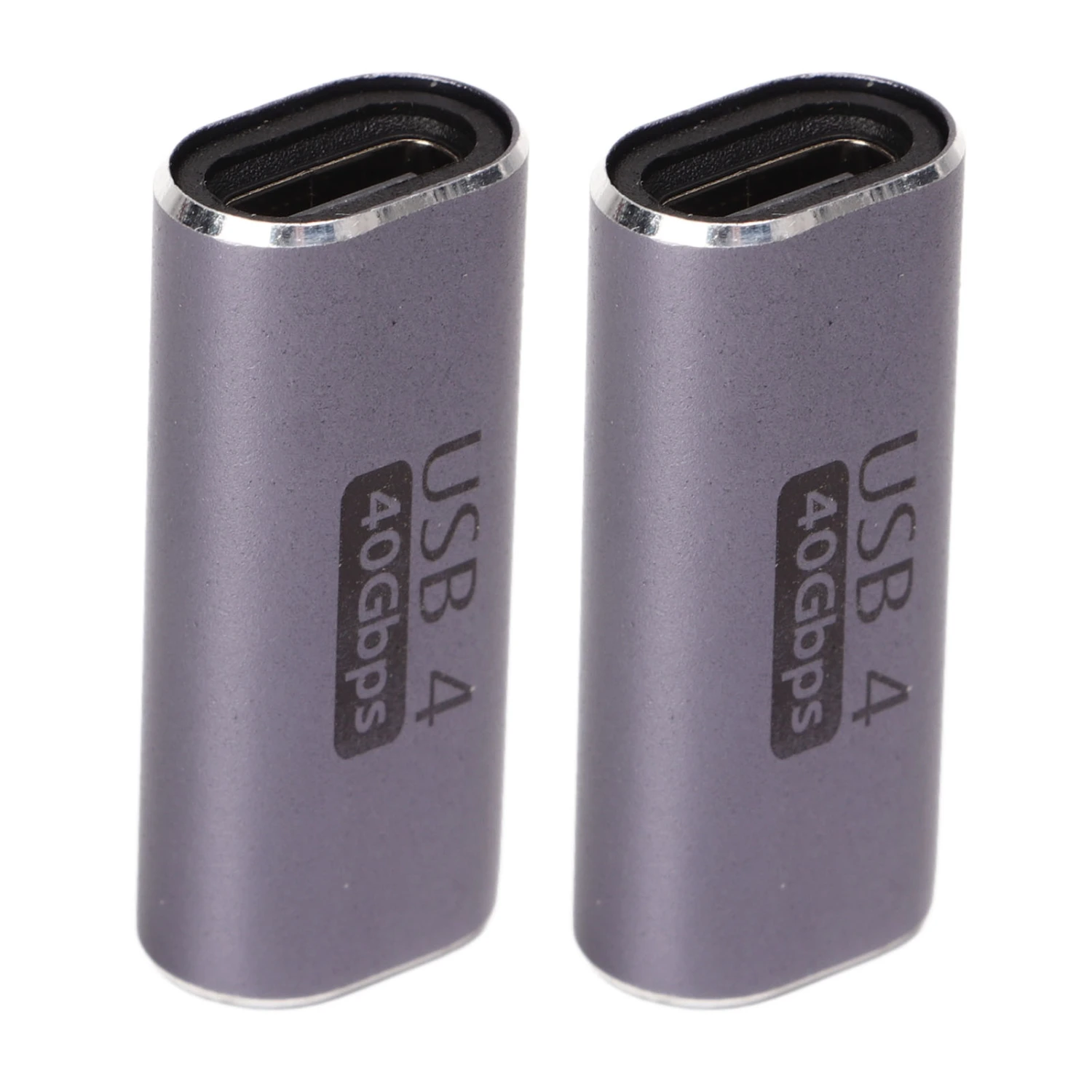 Type C to Type C Adapter Female to Female 40Gbps Data Transfer 100W Fast Charging USB C Straight Connector 2pcs