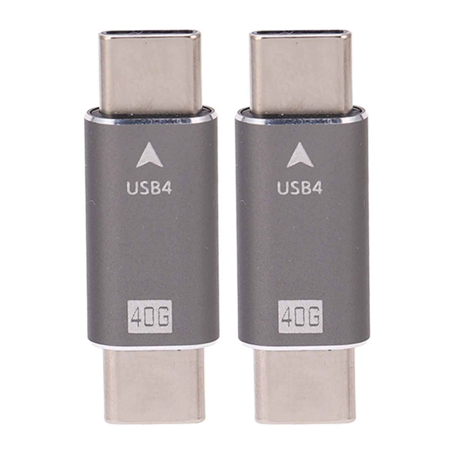 2Pcs USB C Male to Male Adapter 8K 40Gbps 100W Fast Charging Alloy Compact Mini USB C Adapter Connector for PCs