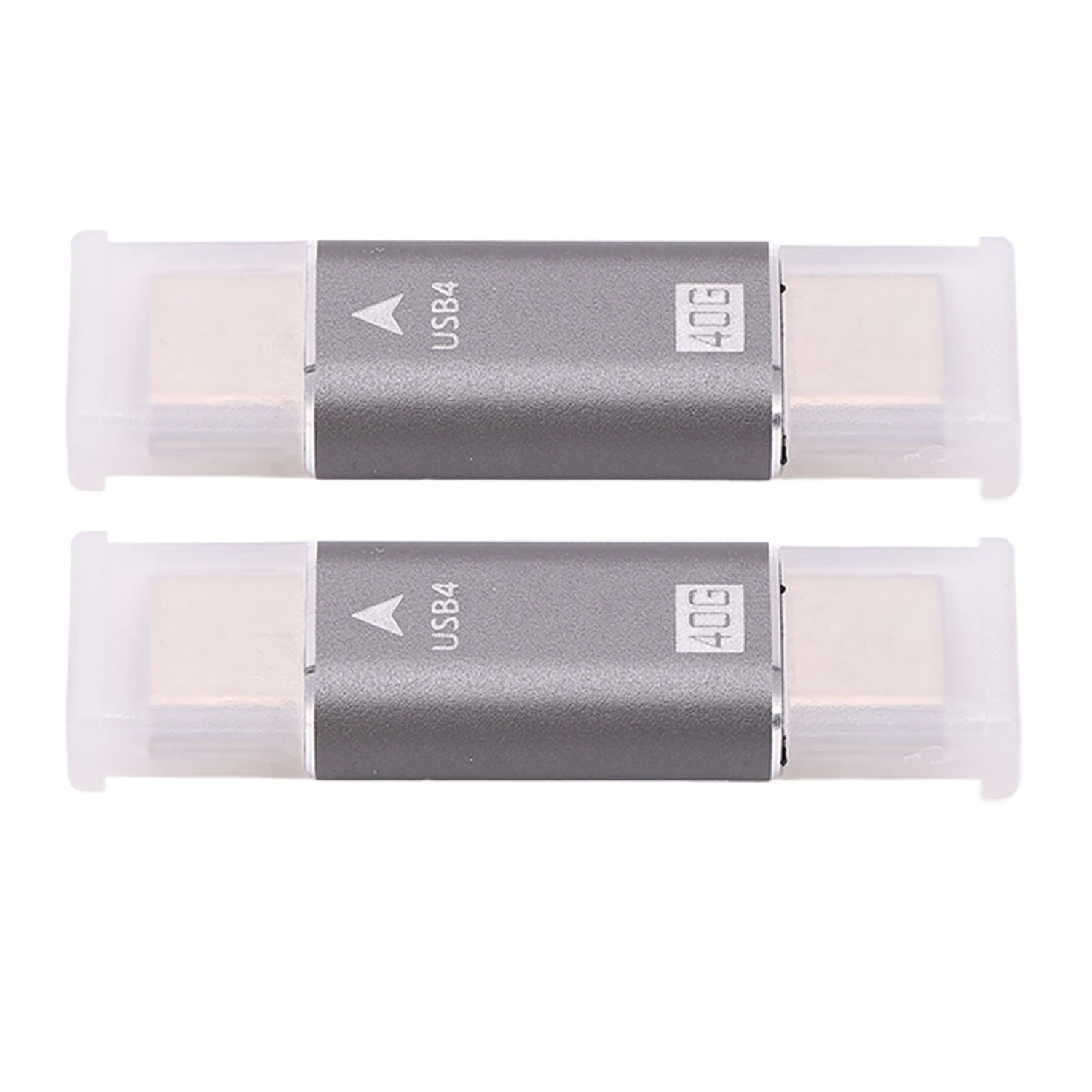 2Pcs USB C Male to Male Adapter 8K 40Gbps 100W Fast Charging Alloy Compact Mini USB C Adapter Connector for PCs