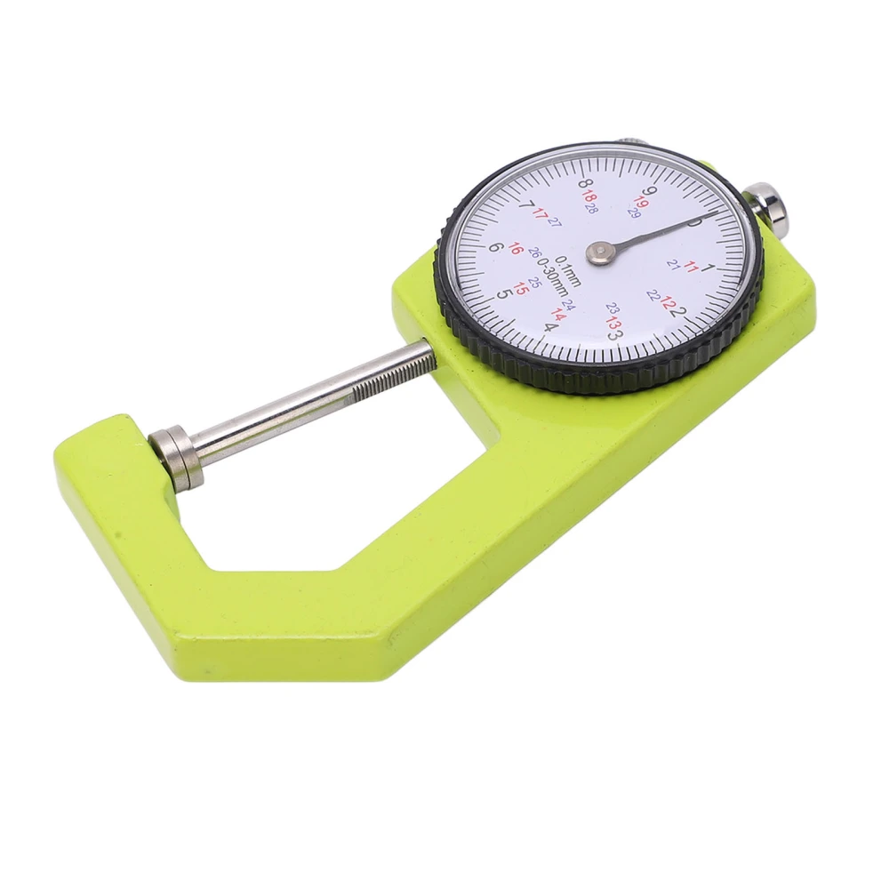 Thickness Gauge 0.1mm High Accuracy 0 to 30mm Range Round Dial Thickness Tester for Measuring Paper Jewelry Faux Leather