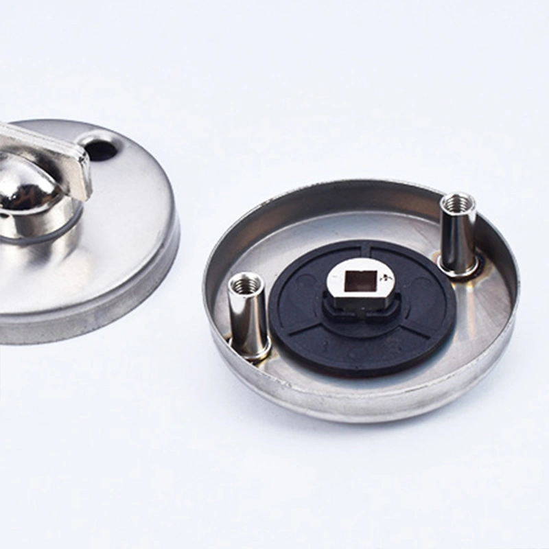 Bathroom Privacy Door Lock Occupancy Indicator Deadbolt Round Stainless Steel for Men Women Restroom Type 1