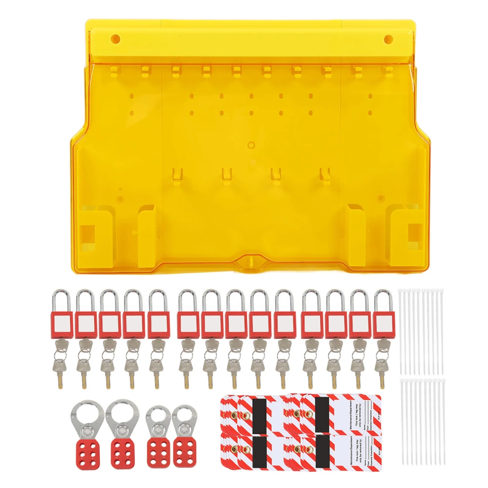 Lockout Tagout Station Include Padlocks Keys Hasps Hangtags Visual Lockout Kit Board with Cover for Factory