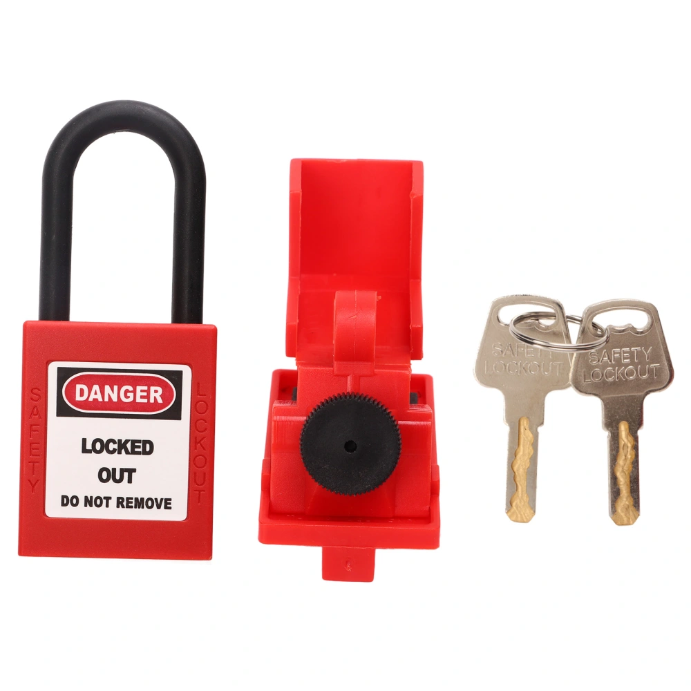 Circuit Breaker Lock Kit CB 07 Circuit Breaker Lock 38mm Nylon Padlock Power Insulation Safety Lock for Industrial