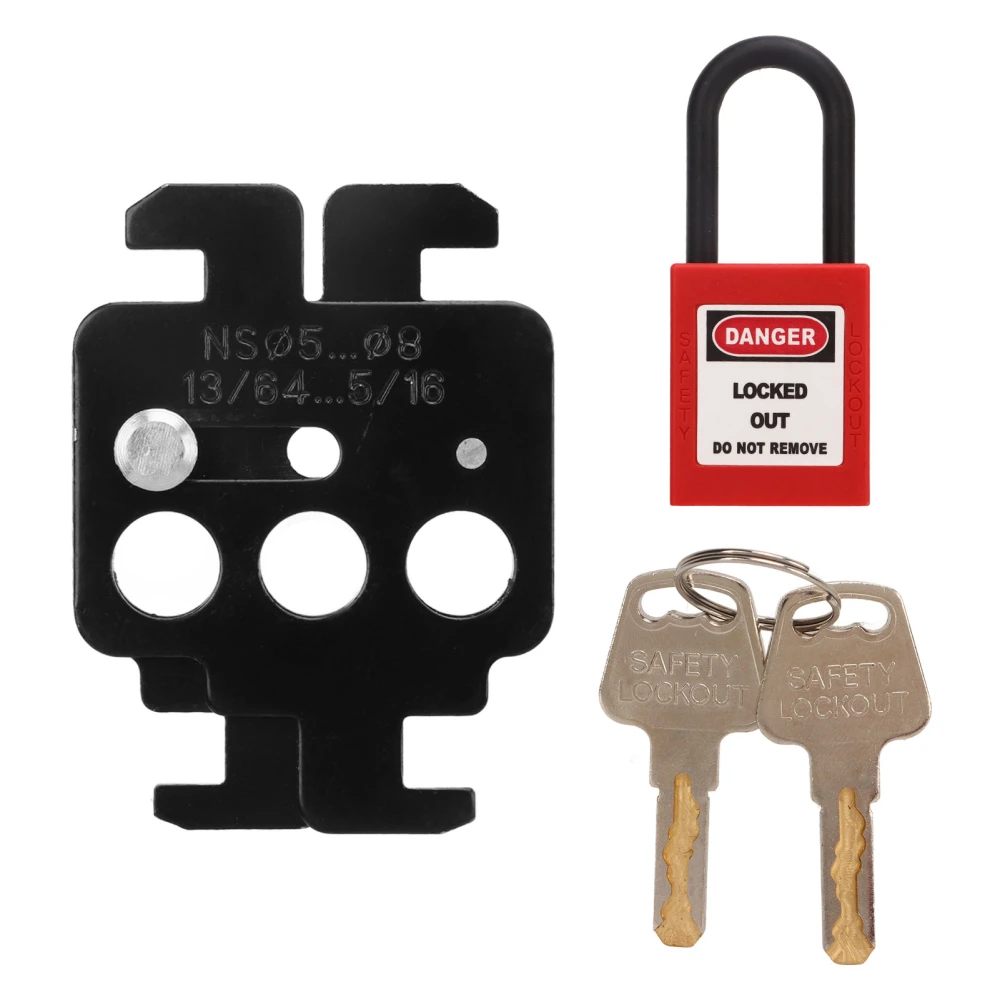 MCB Lockout Tagout Steel Circuit Breaker Lock 38mm Shackle Nylon Padlock for Schneider Circuit Breakers