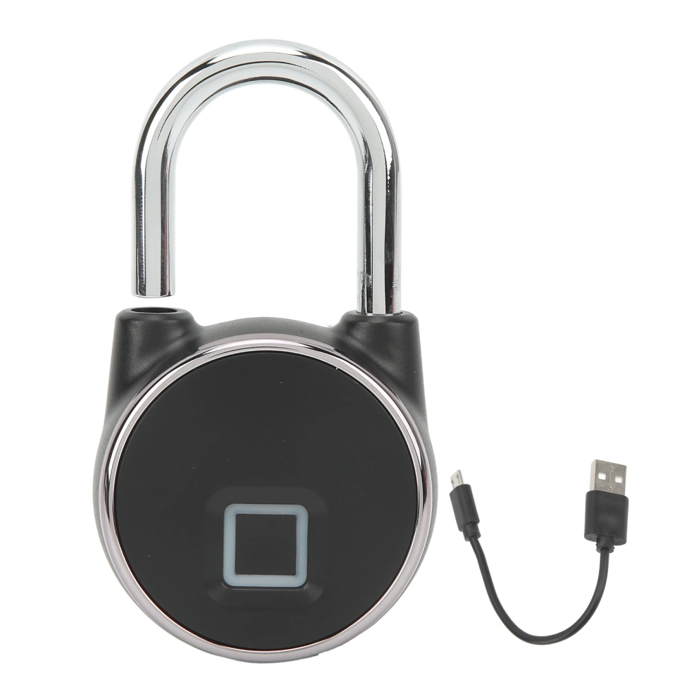 Smart Fingerprint Padlock Compact USB Charging Keyless Padlock for Home Dormitory Warehouse