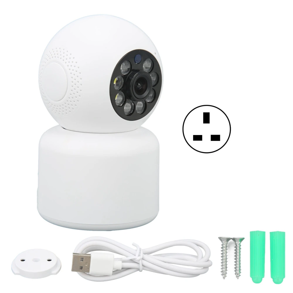 5G Smart Indoor Camera HD Baby Pet Camera Wireless 2 Way Audio Infrared Night Vision PTZ Motion Detection for Home UK Plug