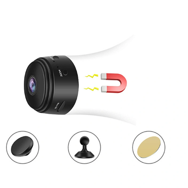 Action Camera Night Vision Motion Detection HD Wireless Remote Monitoring Cameras Black Blue Box