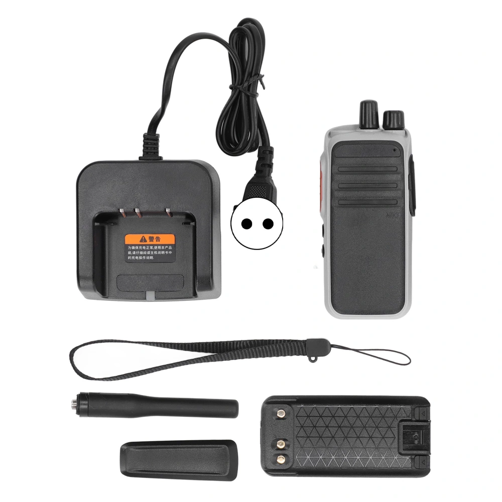 Walkie Talkies 8W 400‑470MHz Rechargeable Portable High Power Walkie Talkies AC 100‑250V for Emergency EU Plug