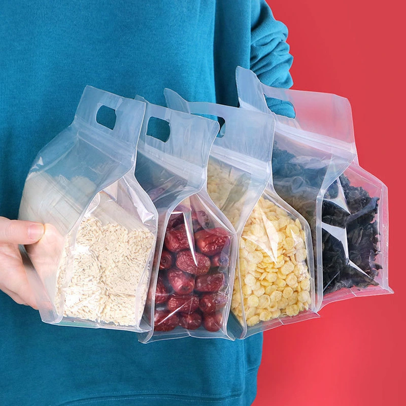 Eight-side Sealed Transparent Plastic Tote Bag