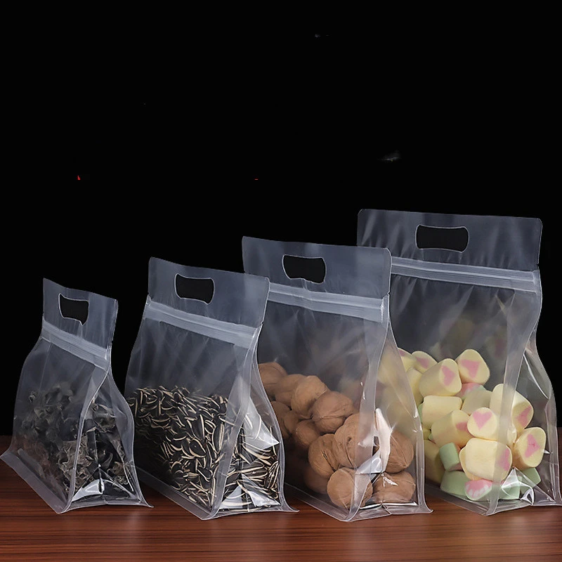 Eight-side Sealed Transparent Plastic Tote Bag