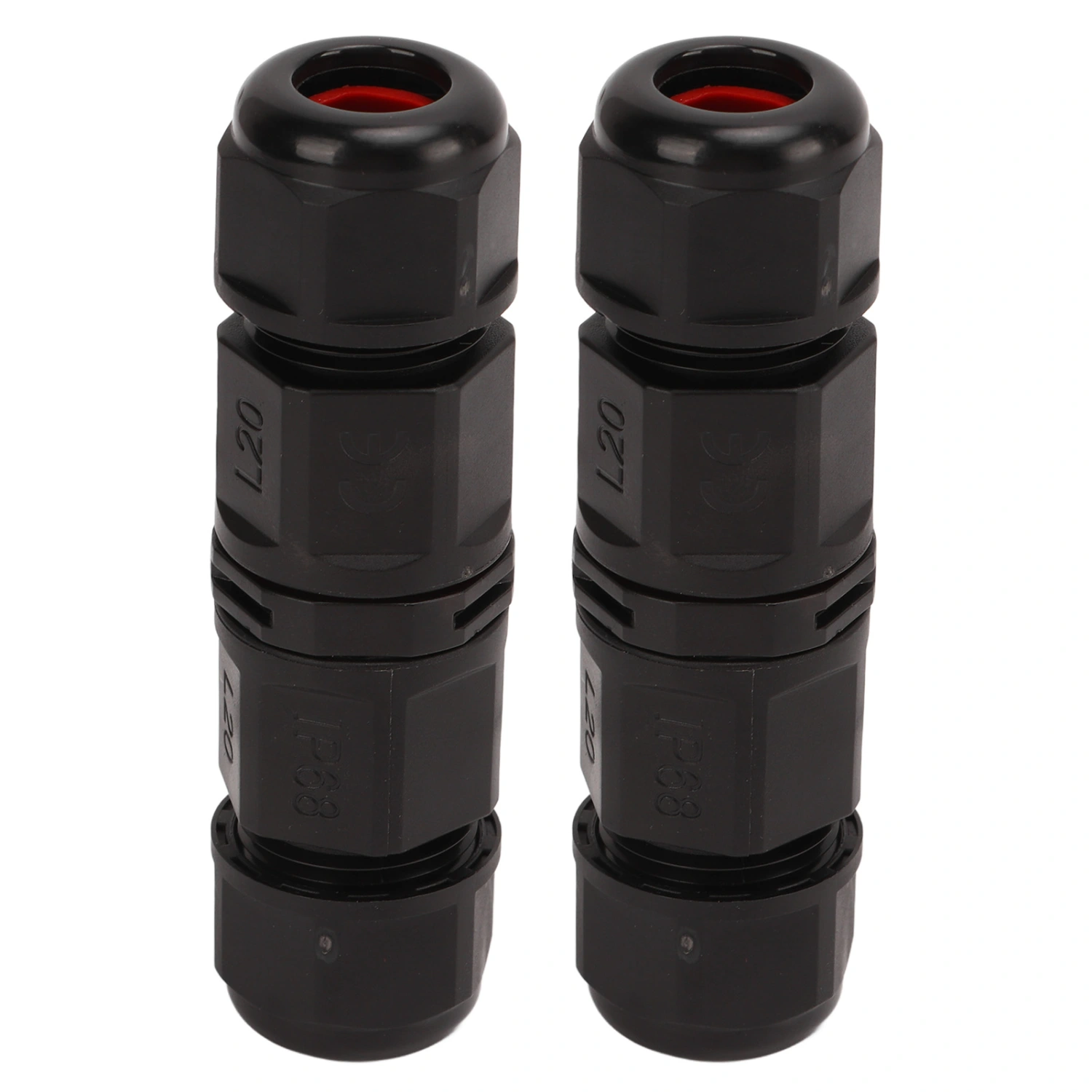 2pcs 380V Junction Box Connector IP68 Waterproof Screw Crimping Waterproof Cable Connector with Plastic Case for Lighthouse L20 6
