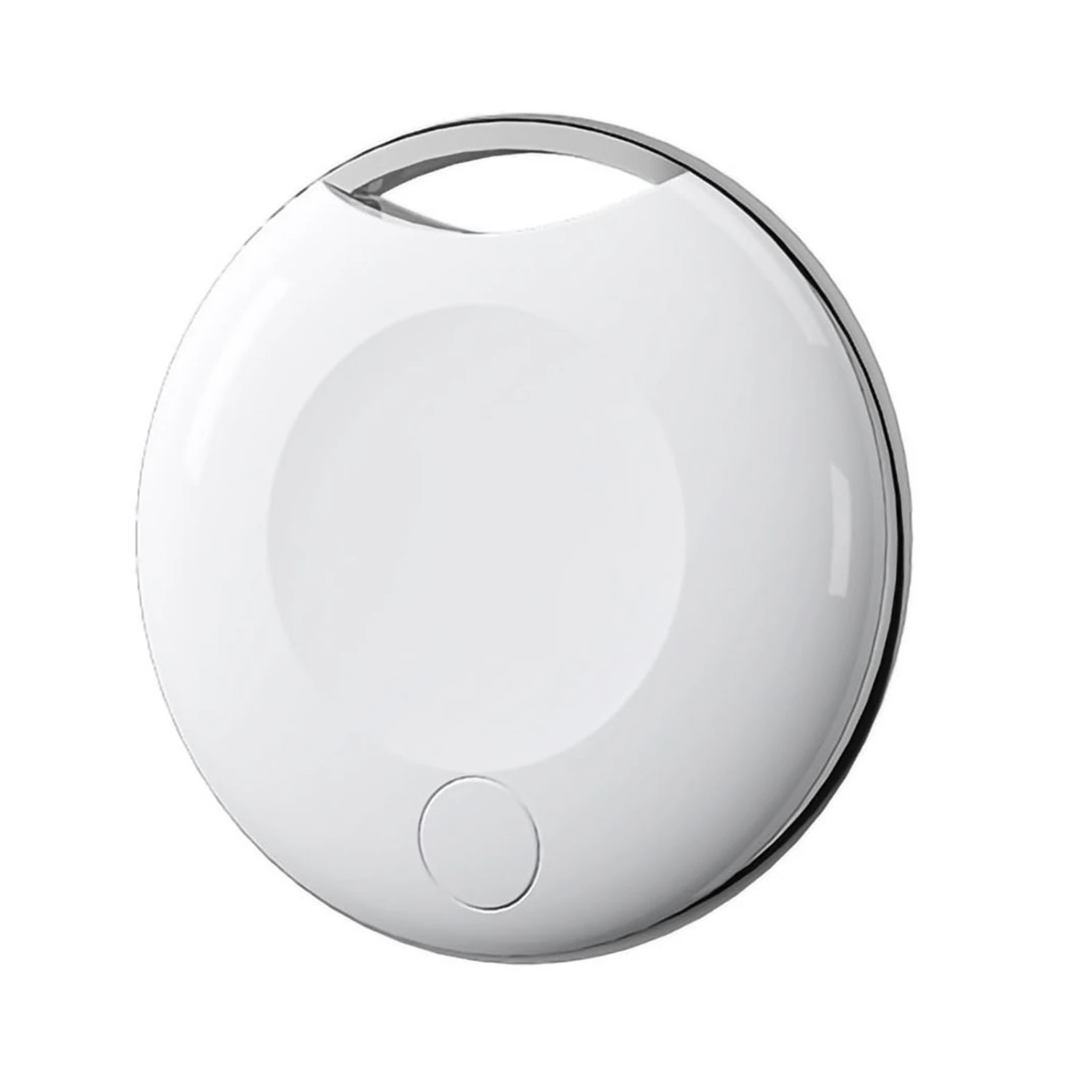 Portable GPS Tracking Item Finder Anti Lost Bluetooth Alarm Item Locator for Pet Keychain Kids Bag White