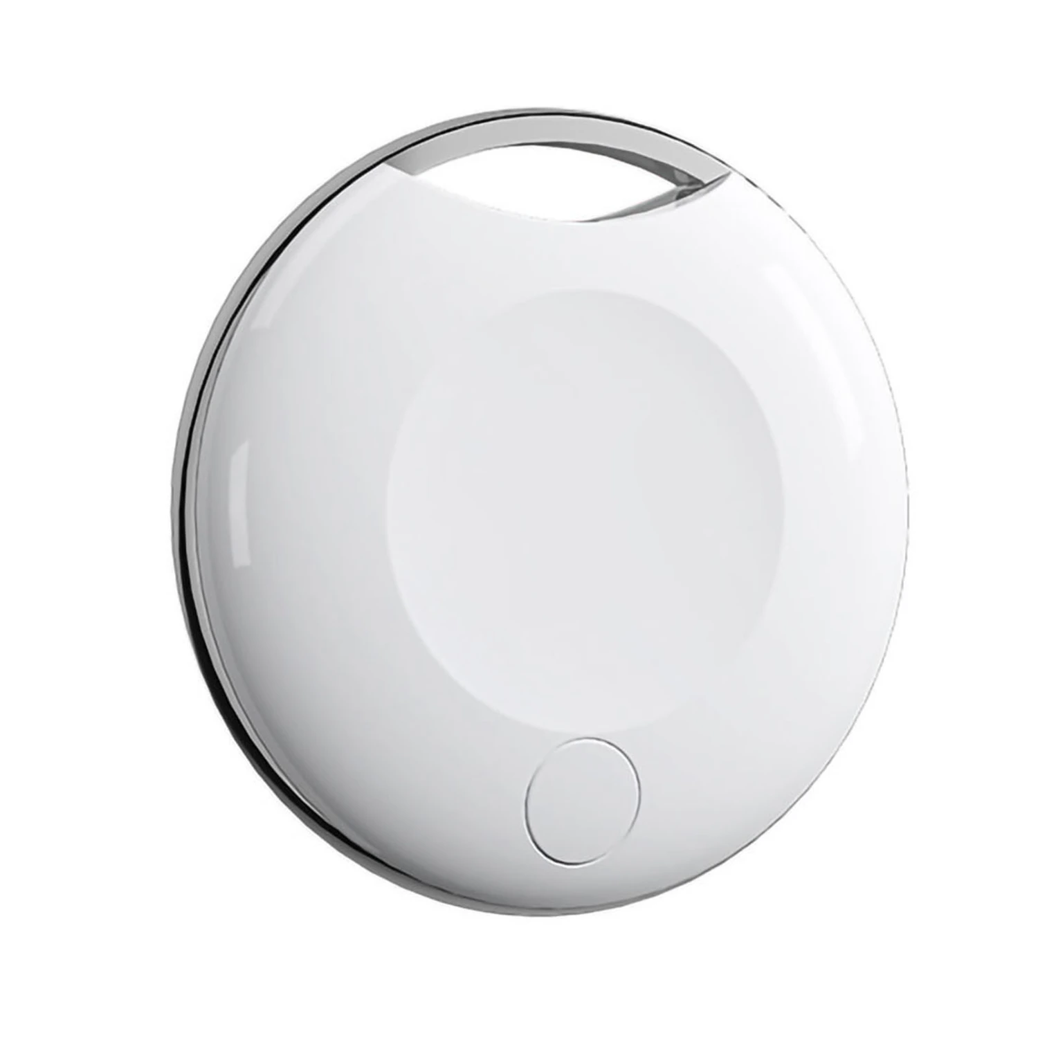 Portable GPS Tracking Item Finder Anti Lost Bluetooth Alarm Item Locator for Pet Keychain Kids Bag White