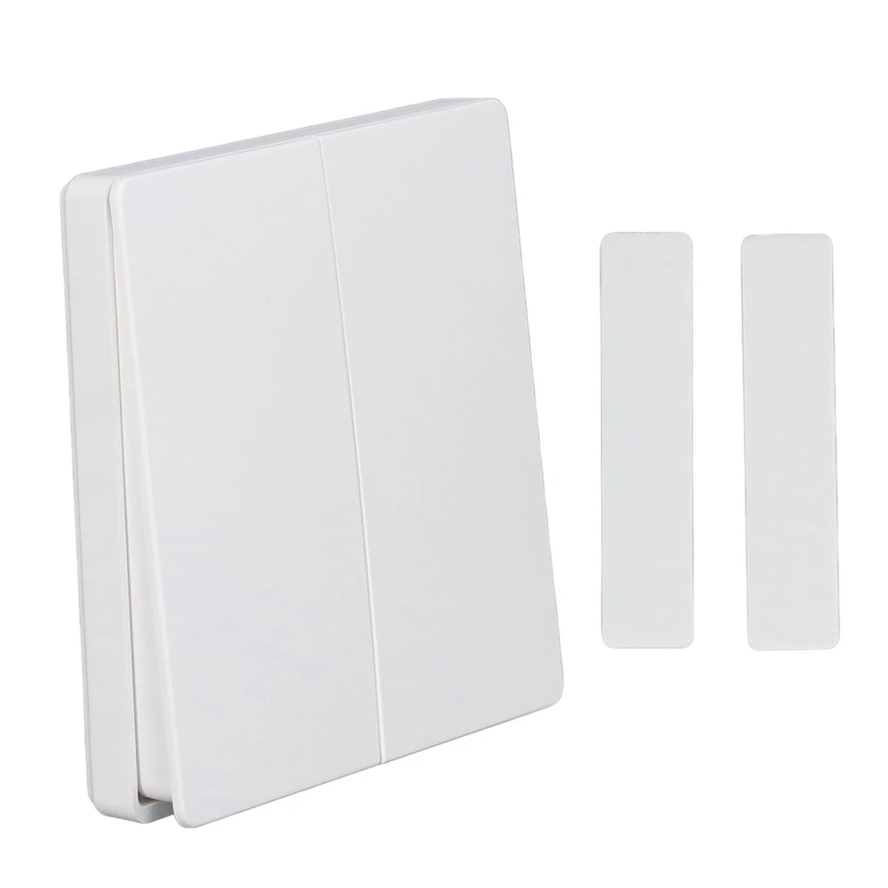 Self Powered Wireless Switch Panel Infrared Remote Control 433MHz Wiring Battery Free Attach for Home Two Button