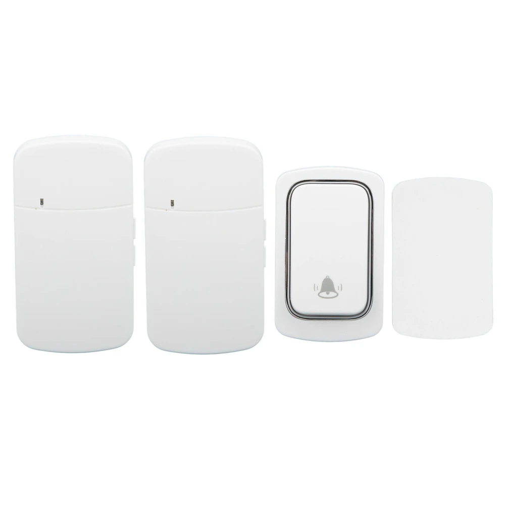 Self Generating Wireless Doorbell IP68 Waterproof Pager Battery Free Loud AC100V‑230V for Home Hotel US Plug