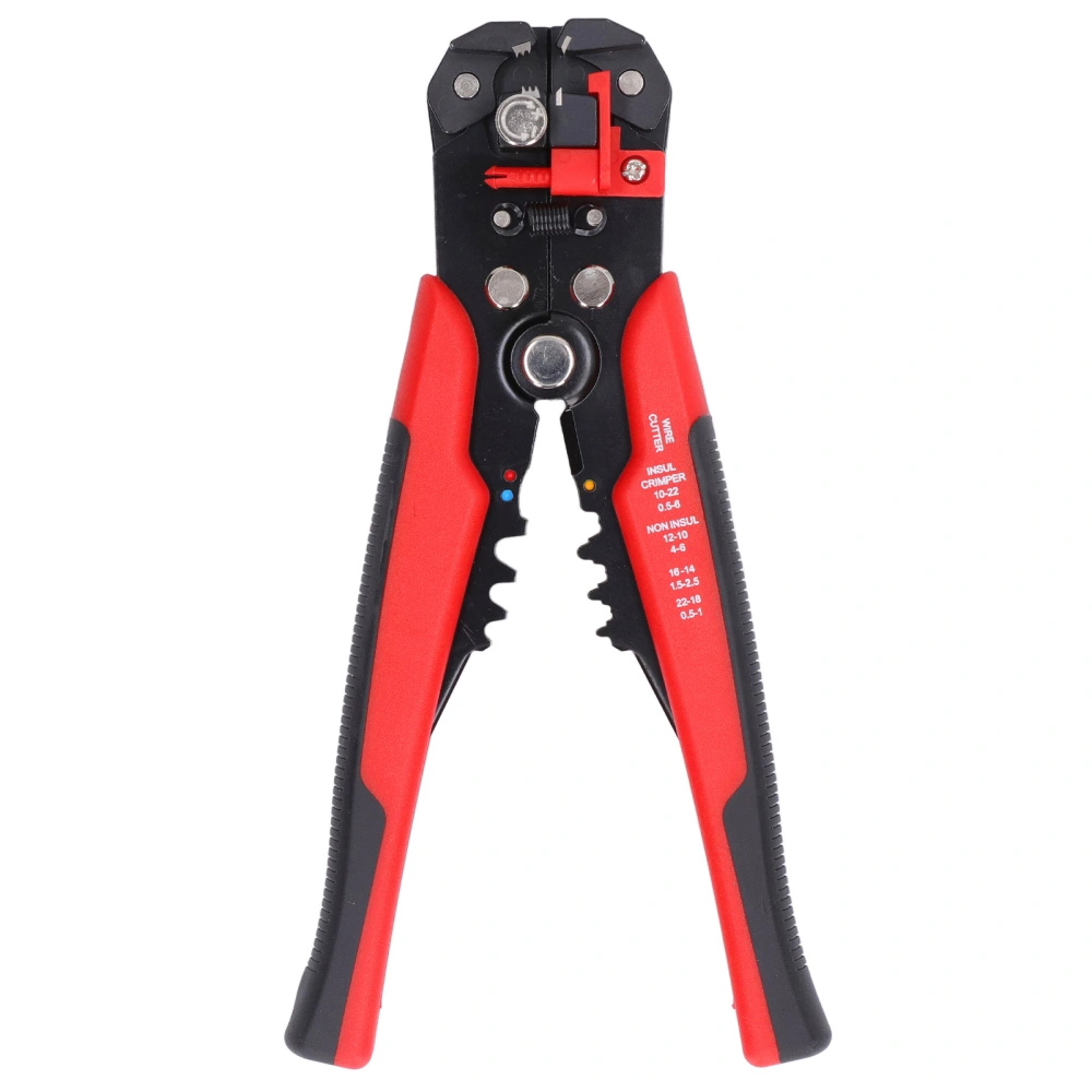 8in Automatic Crimper Plier Wire Cutter Stripping Tool Manual Multifunction Ergonomic for Home Factory Red