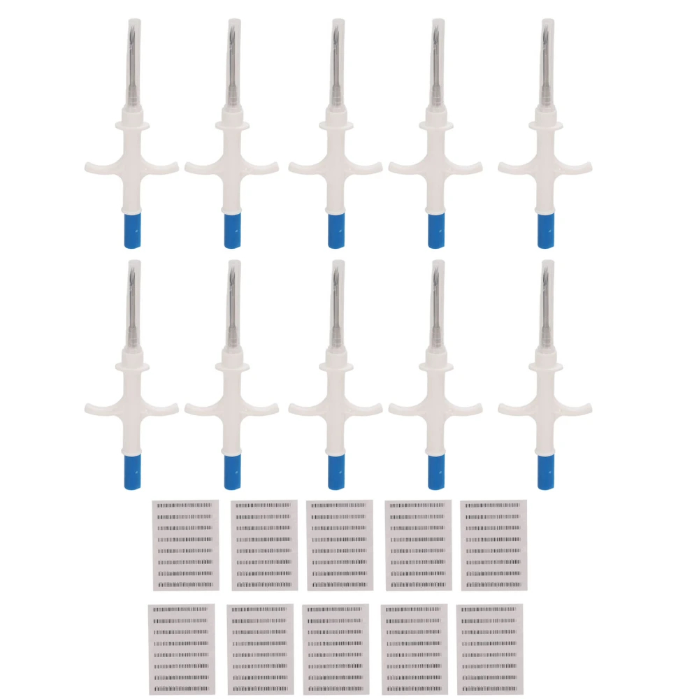 10 Packs Animal Microchip Pet RFID Identification Implant Kit ISO11784 11785 Standard 2.12x12mm