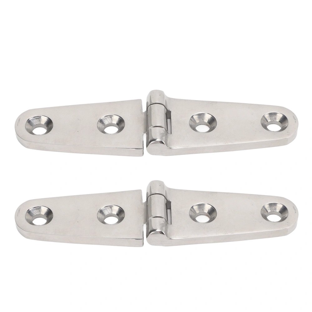 Pair Heavy Duty Strap Hinge with Holes 316 Stainless Steel Marine Boat Home Hardware for Door Gate Shed Barn 2 Holes: 103x27mm/4.06x1.06in