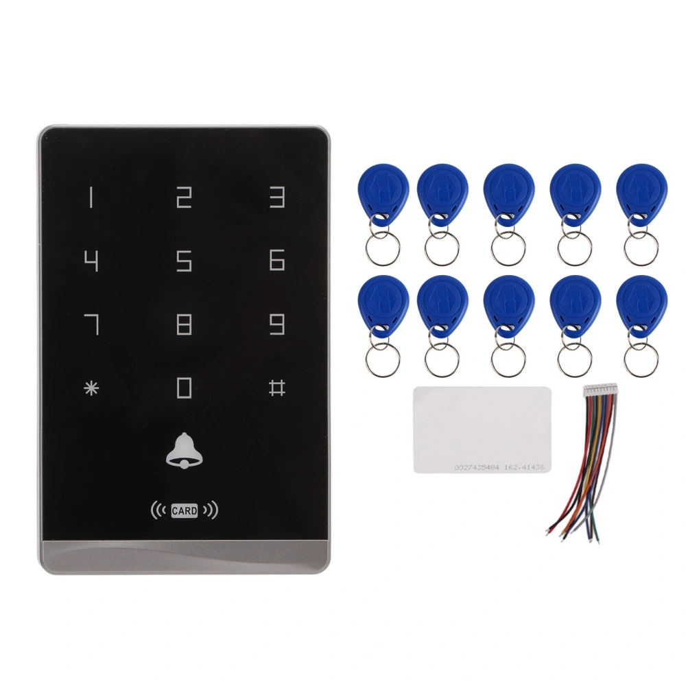 Keypad Touch Access Control System ID Card Backlight with Doorbell Button for Office Buildings Residences