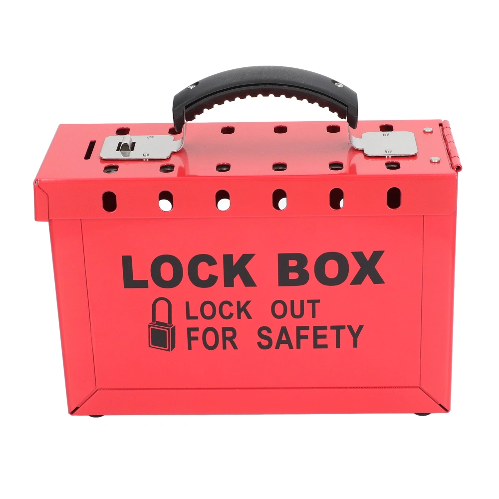 Safety Padlock Rack Management Station Steel Plate High Temperature Spray Processing Red for 12 Locks