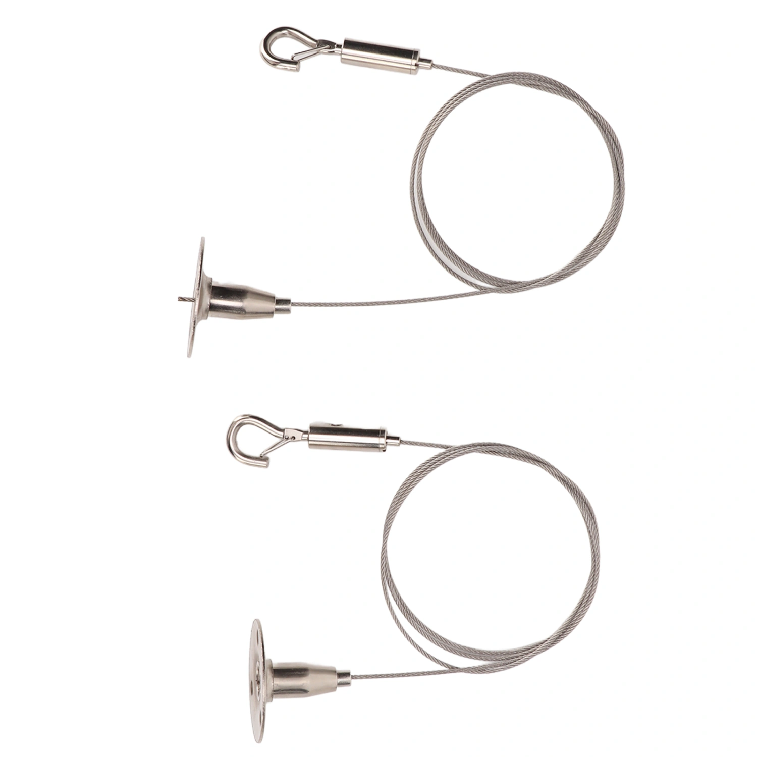 30kg/66.14lb Picture Hanging Wire Stainless Steel Cable Wire Rope with Metal Hook for Billboards Photo Frame Exhibition
