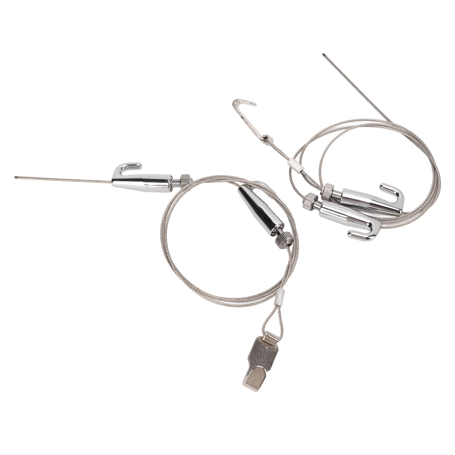 2pcs Picture Rail Hanging System Professional Adjustable Picture Hanging Wire Kit for Exhibition Art Gallery 1 Meter/3.28ft