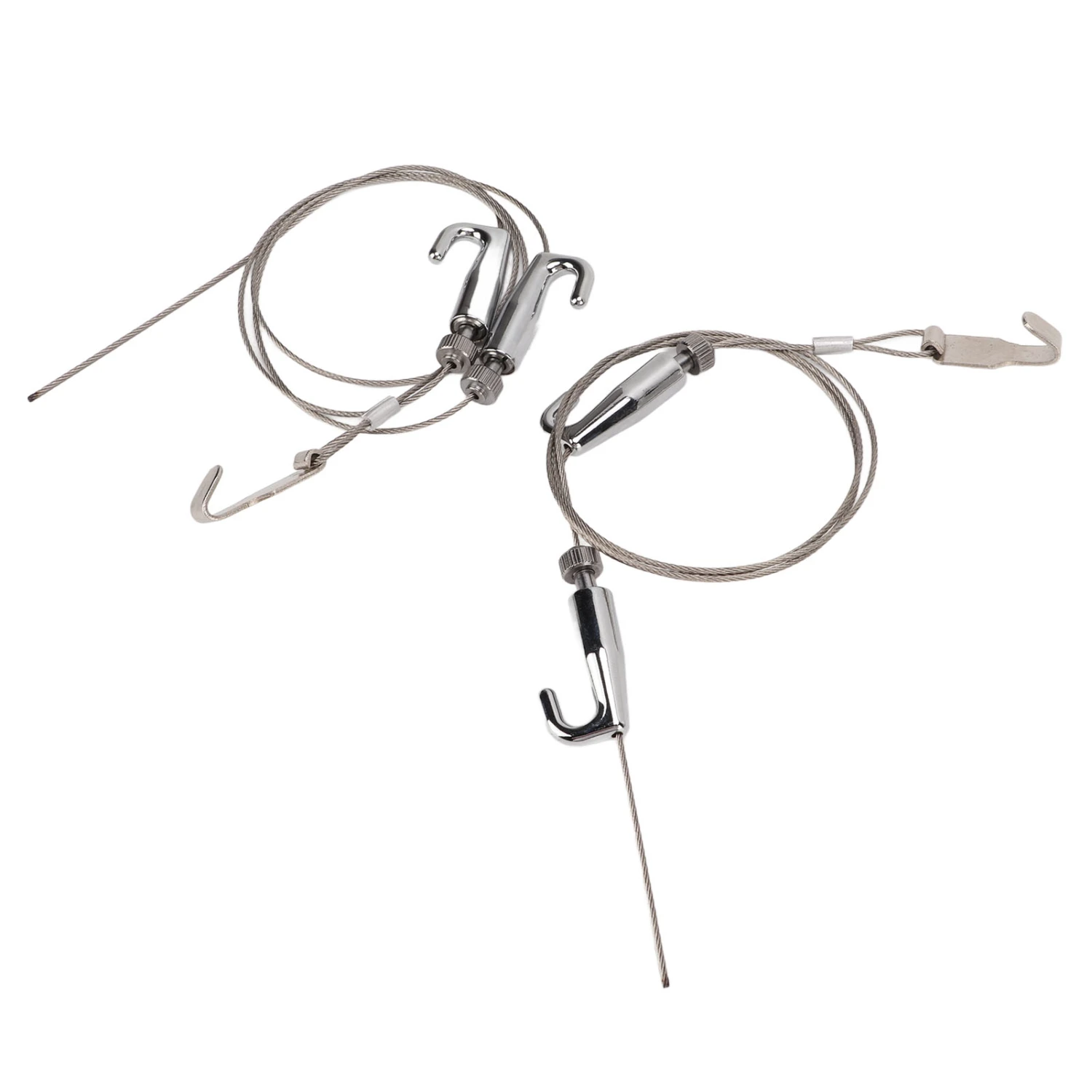 2pcs Picture Rail Hanging System Professional Adjustable Picture Hanging Wire Kit for Exhibition Art Gallery 1 Meter/3.28ft