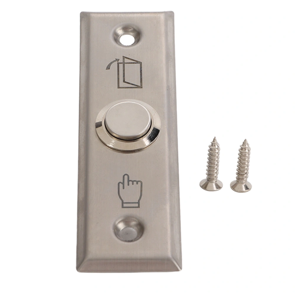 Door Access Control Switch Exit Press Button Stainless Steel Brushed Automatic Reset for Indoor Outdoor