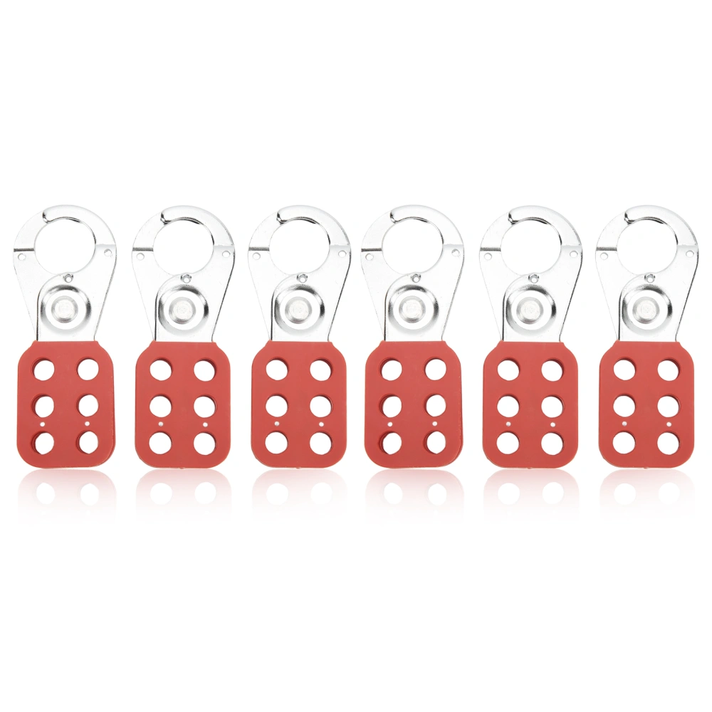 6Pcs/Set 6 Hole Lockout Tagout Safety Hasp Tamper Proof for Industrial Chemical Electric Power