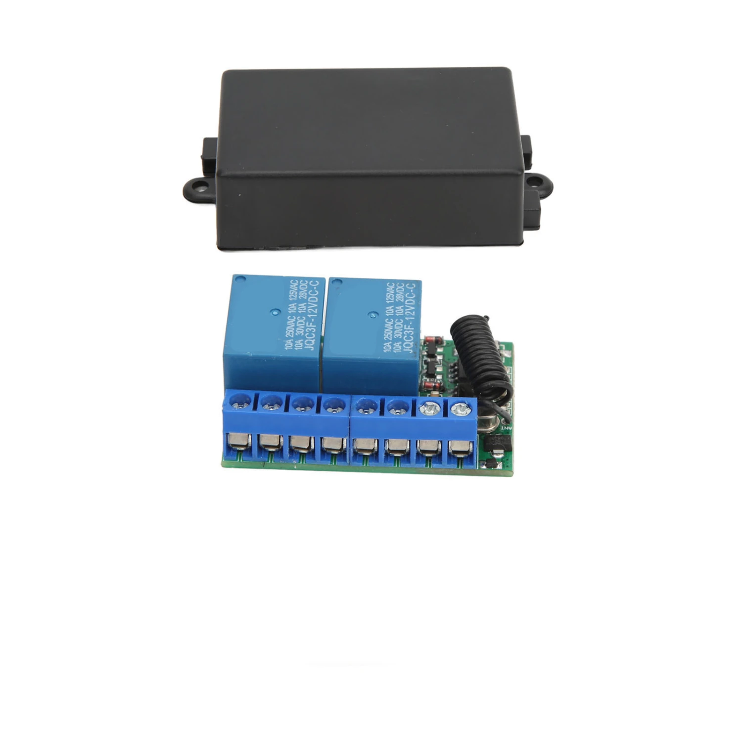 2 Channel Antitheft Alarm Wireless Relay Switch with Remote Control for Home Roller Door Window Motorcycle