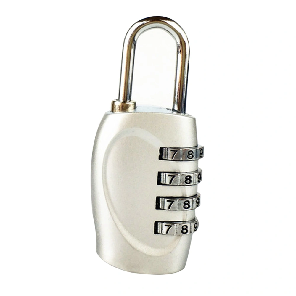 4 Digits Combination Lock Outdoor Security Padlock Zinc Alloy for Luggage Backpacks Suitcases Drawers LockersSilver