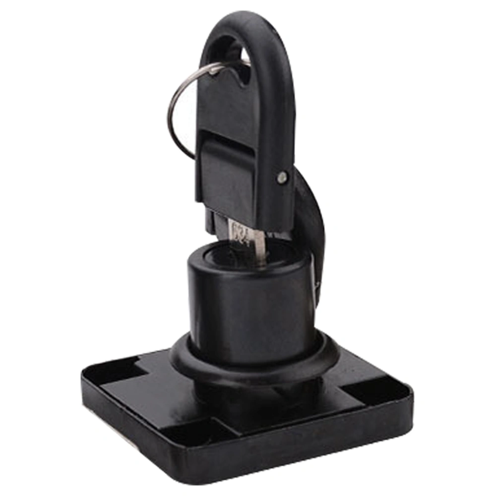 Cabinet Door Lock Anti Theft Zinc Alloy Polished Rustproof with Key for Home Drawer Furniture Office File138‑22 Black