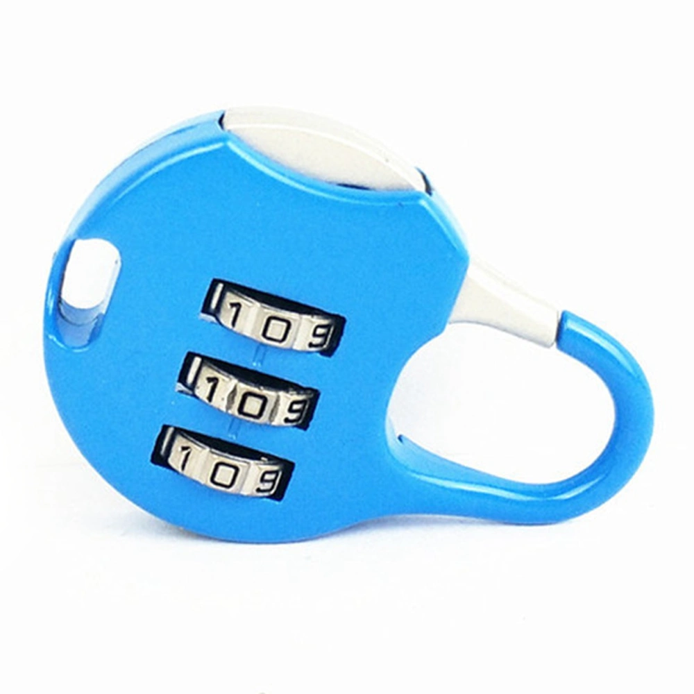 Mini Combination Lock 3 Digit Padlock Anti Theft Zinc Alloy Code Lock for Lockers Suitcases LuggageSky Blue