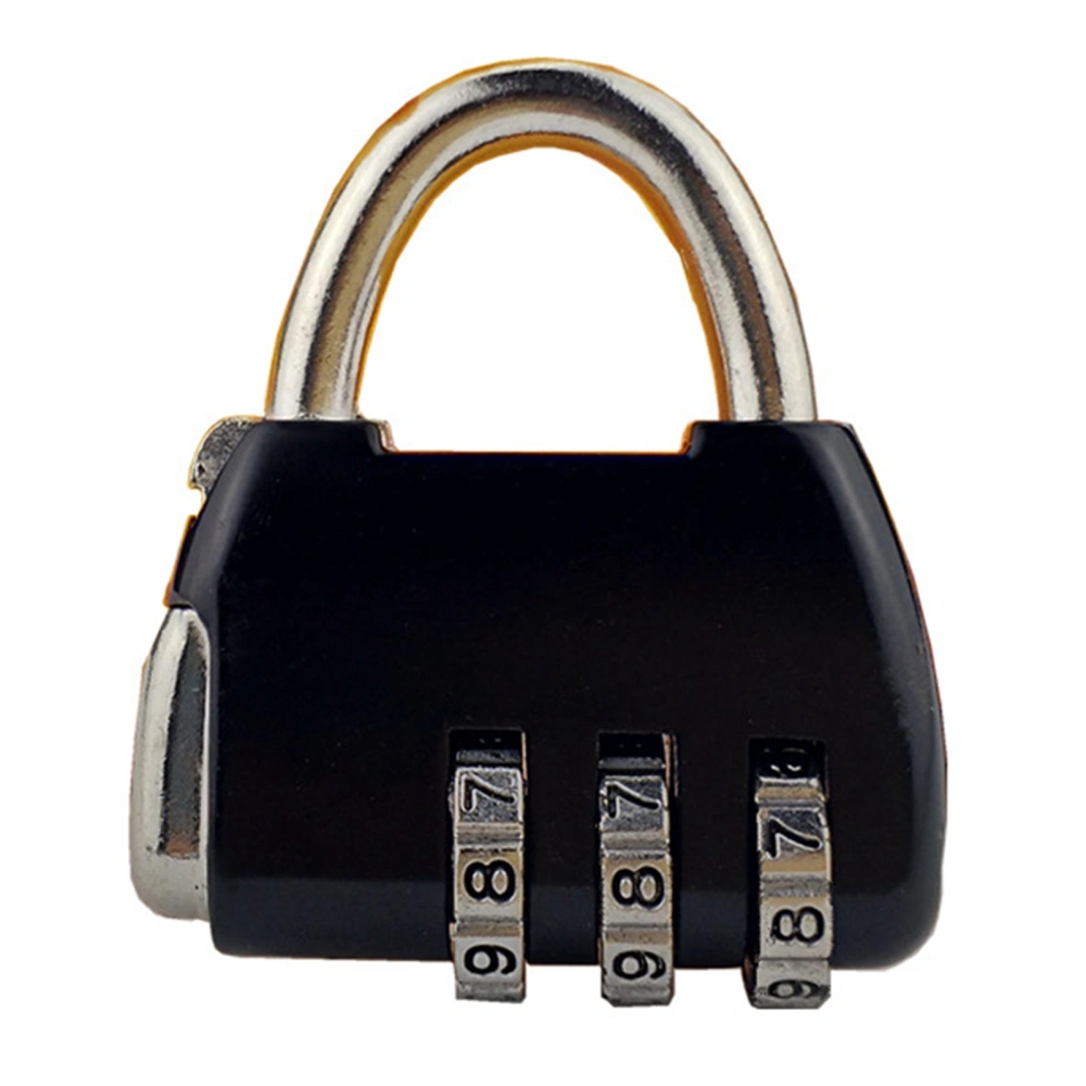 Padlock 3 Digit Combination Lock Security Heavy Duty Zinc Alloy Luggage Locks for SuitcaseBlack