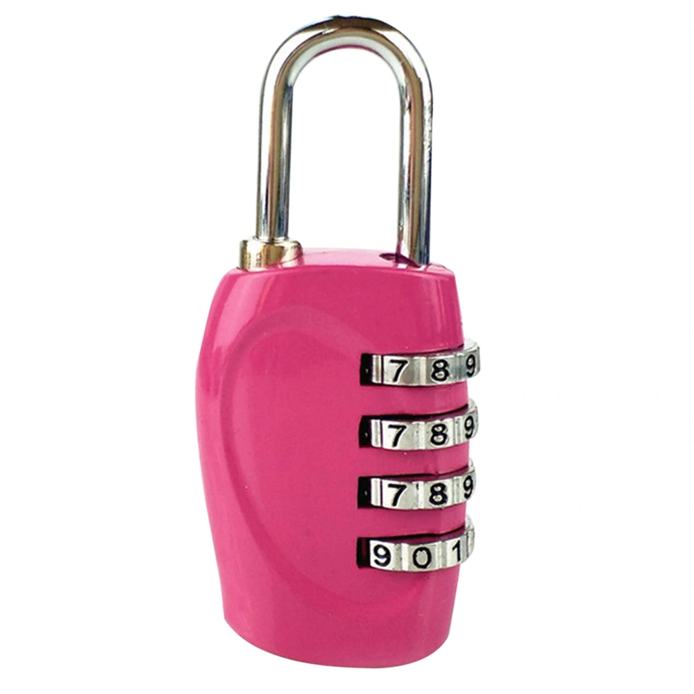 4 Digits Combination Lock Outdoor Security Padlock Zinc Alloy for Luggage Backpacks Suitcases Drawers LockersPink