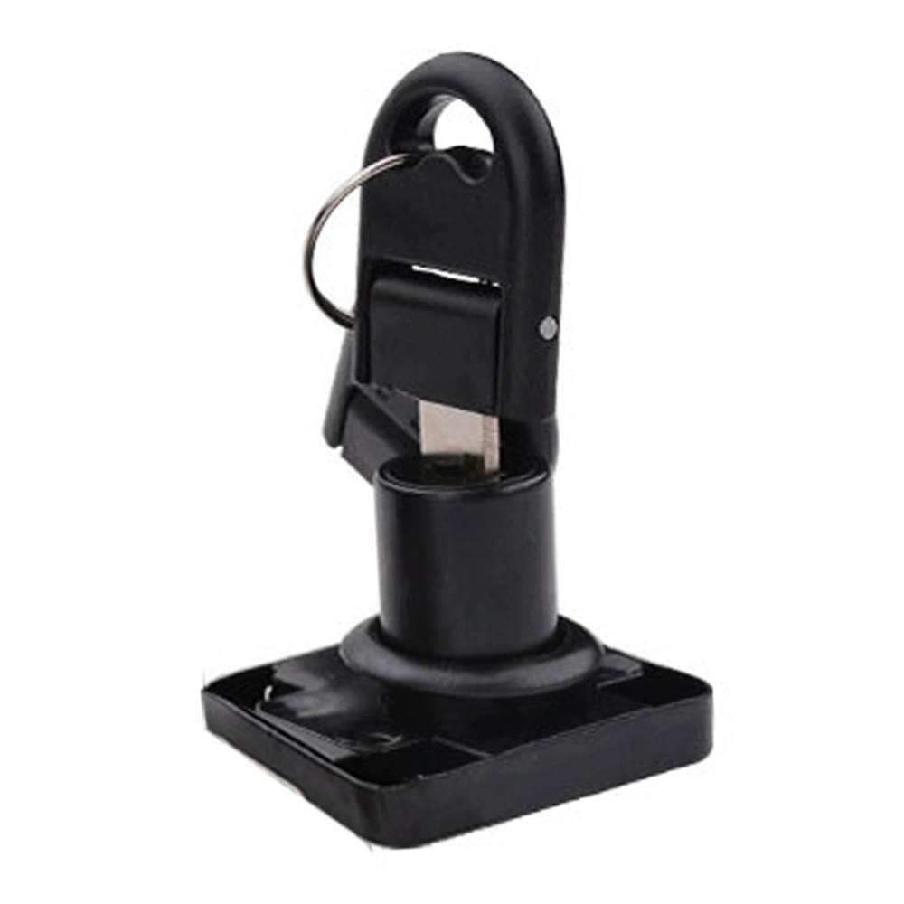 Cabinet Door Lock Anti Theft Zinc Alloy Polished Rustproof with Key for Home Drawer Furniture Office File136-22 Black