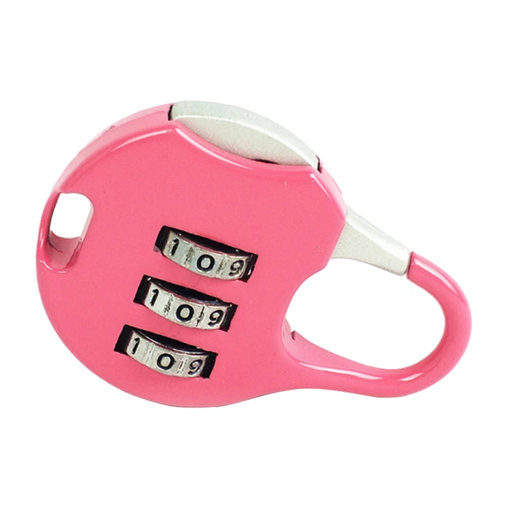 Mini Combination Lock 3 Digit Padlock Anti Theft Zinc Alloy Code Lock for Lockers Suitcases LuggageRose Pink