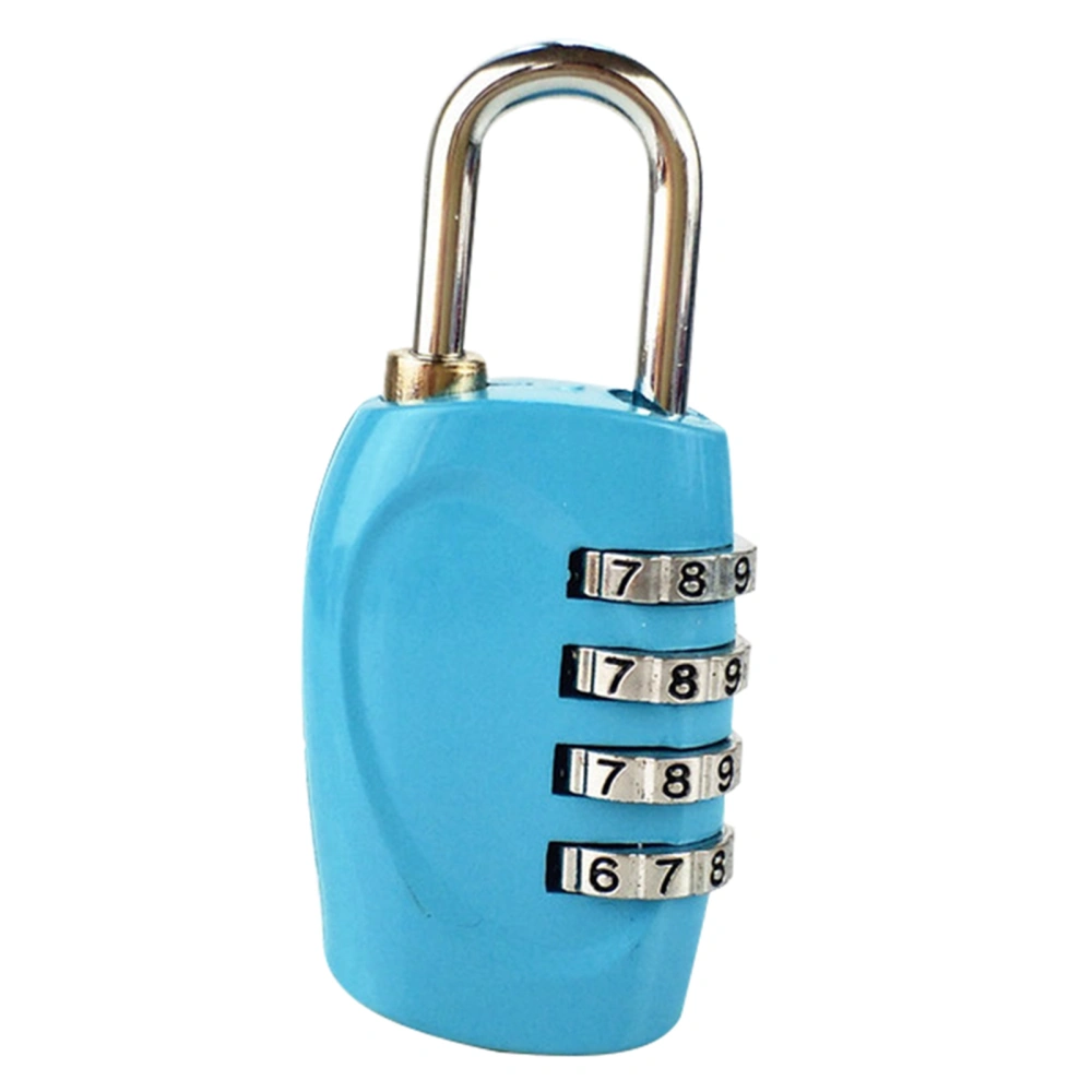 4 Digits Combination Lock Outdoor Security Padlock Zinc Alloy for Luggage Backpacks Suitcases Drawers LockersSky Blue