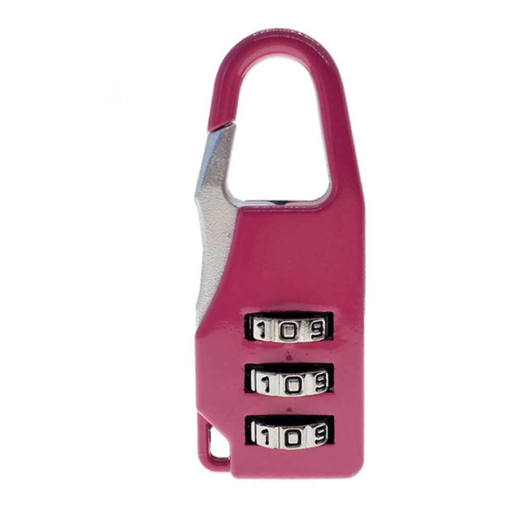 Padlock 3 Digit Pad Combination Lock Mini Zinc Alloy Tool for Suitcase Drawer ToolboxRose Red