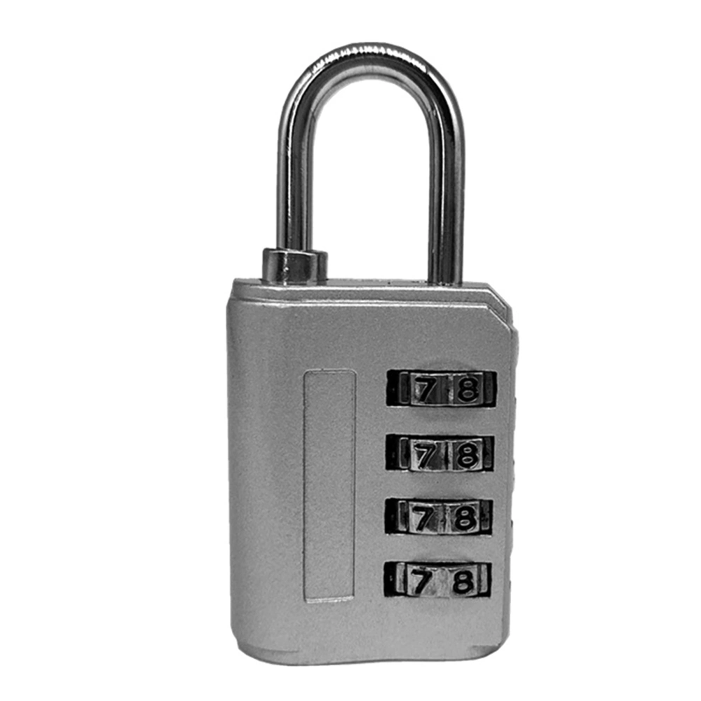 4 Digit Combination Padlock High Safety Waterproof Bright Colors Combination Lock for Wardrobe Camera Bags TravellingSilver White