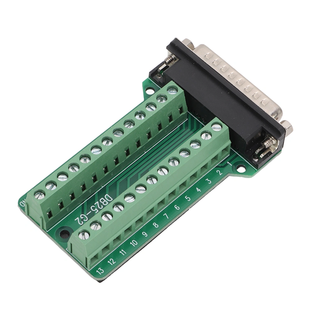 25Pin Terminal Block Connector Signal Module Screw Type PCB Terminal Board for Communication DebuggingDB25‑G2 Male Connector