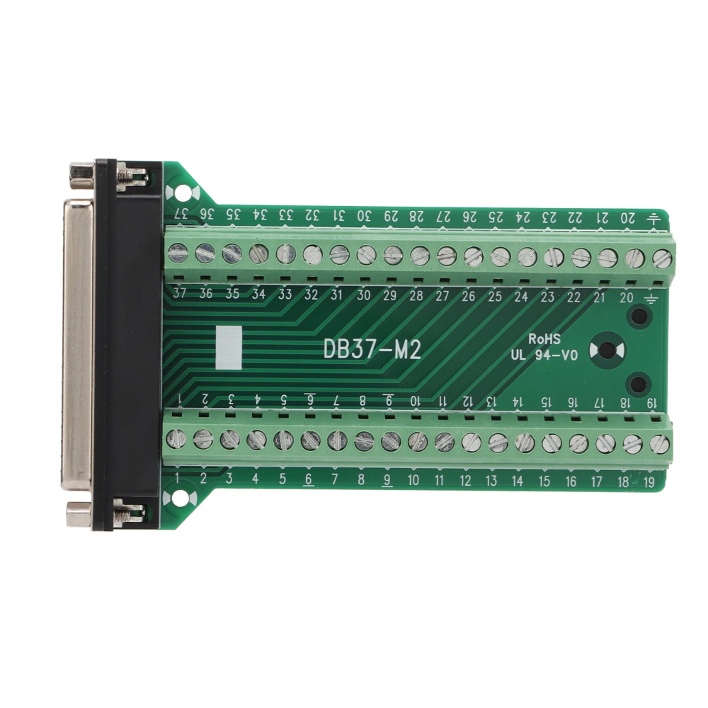 DB37 Breakout Connector Terminal Board Straight PCB Insulated Anti Interference AC300VDB37‑M2 Female