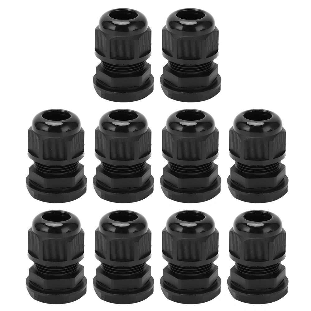 10PCS Cable Gland for PG16B 14 PA Nylon Material Internal Buckle IP68 Waterproof Cable Connectors for Control Cabinets