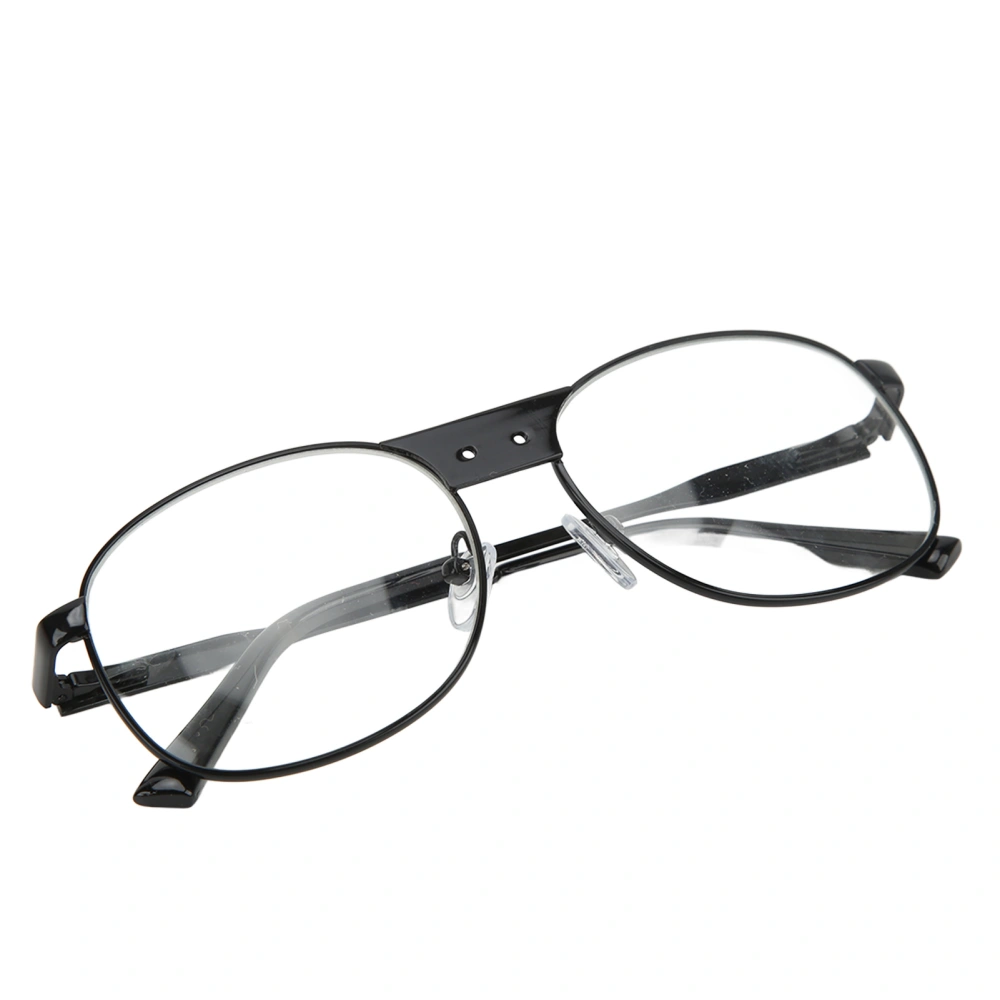 Retro Round Large Frame Glasses with Clear Lens Fashionable Vintage Fake Eyeglasses for Men Women Students