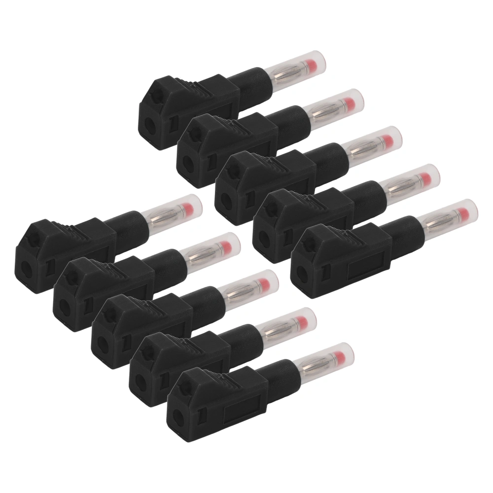 10PCS Telescopic Banana Plugs 4mm CAT II 600V 32A PE Sheath for Industrial Security 3C Digital EquipmentBlack