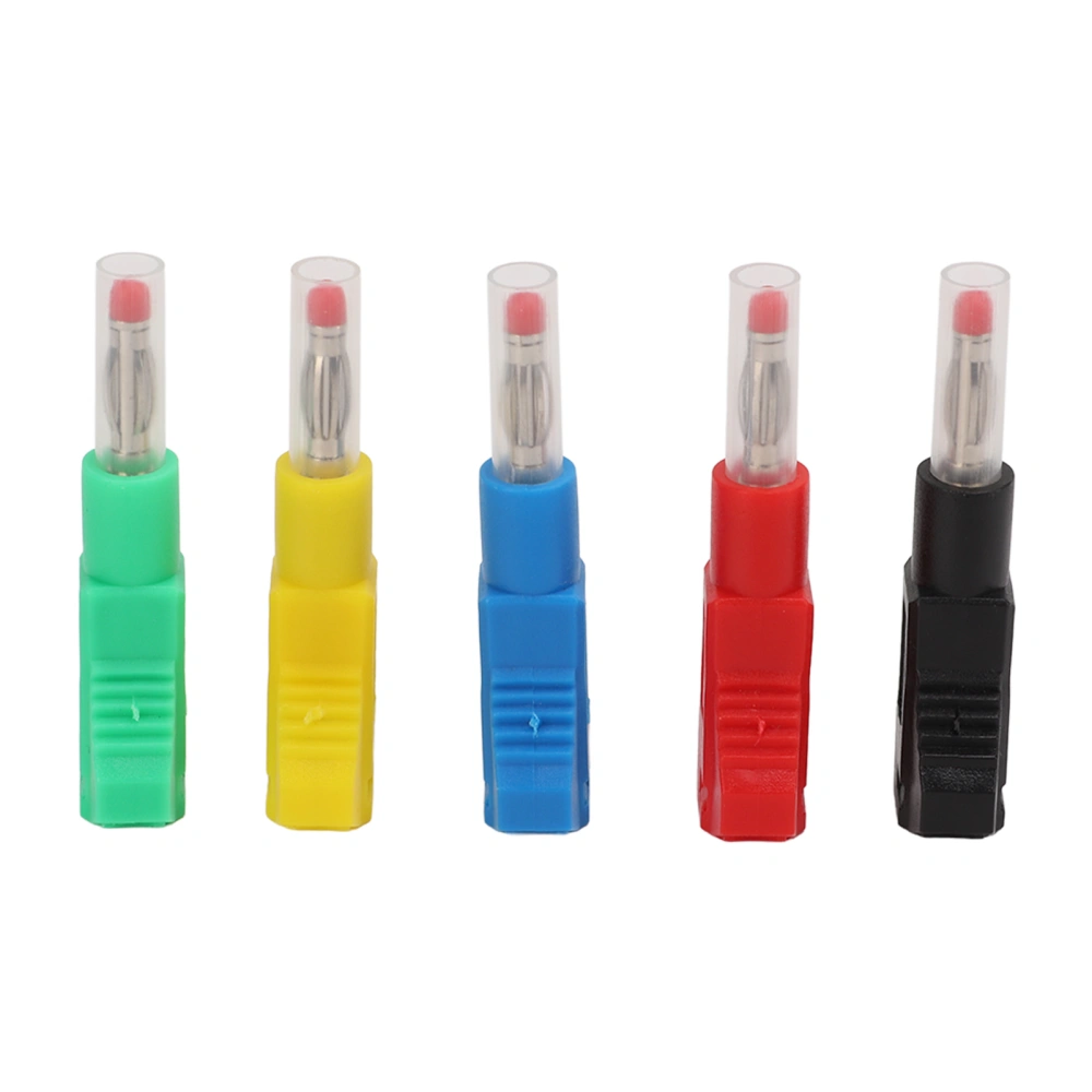 10PCS 4mm Retractable Banana Plug Weldable Test Leads Ends CAT II 600V 32A 5 Color for 3C Digital Equipment