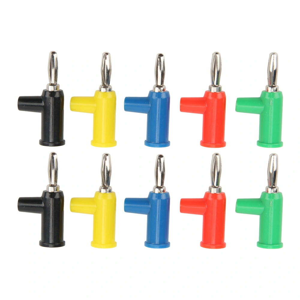 Banana Plugs 4mm Stackable Solderless Red Black Yellow Blue Green Durable Brass Anticorrosion Stackable Banana Plugs